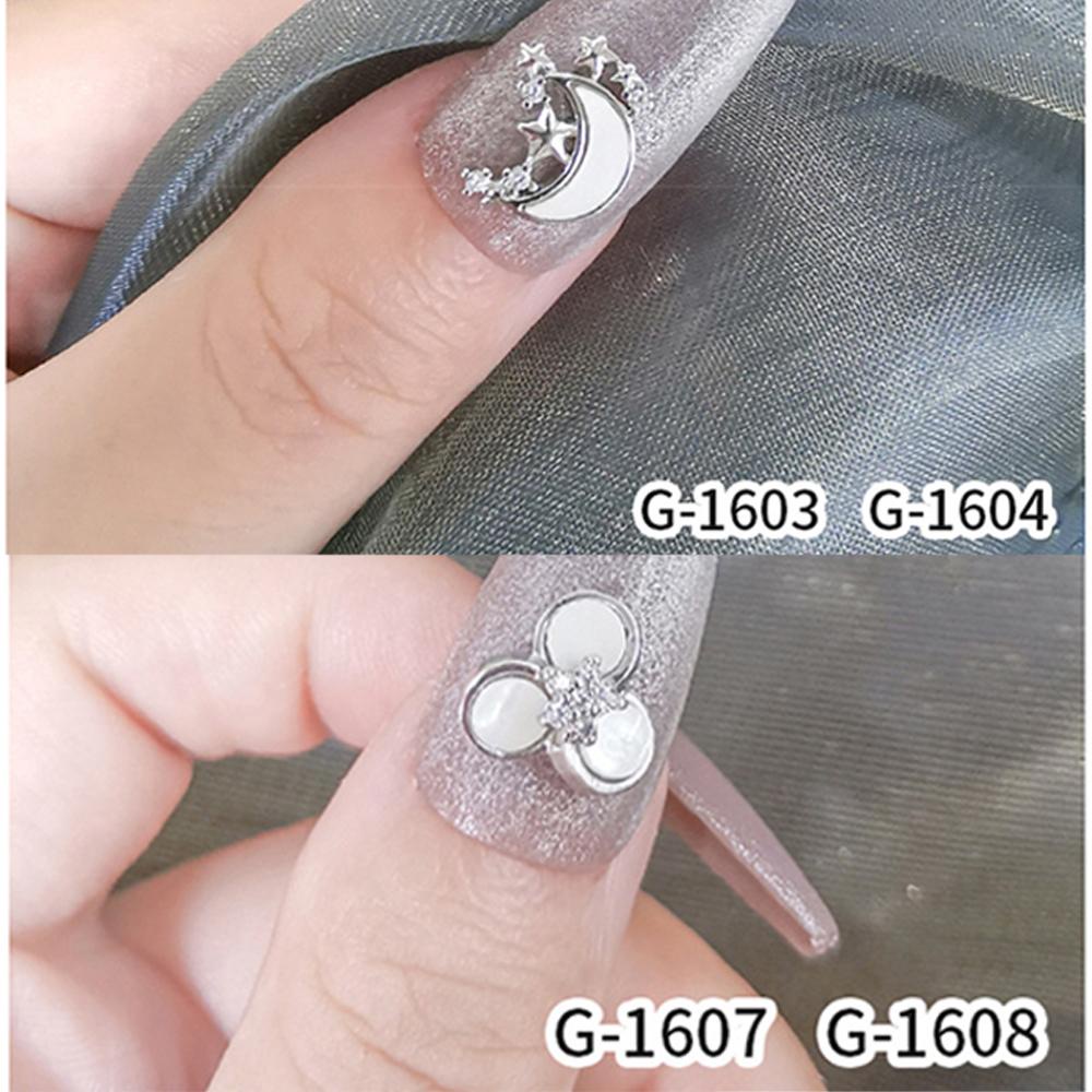 AUGUSTINA Agustin 3D Kuku Zirkon DIY Shiny Flower Butterfly Moon Manicure Nail Jewelry