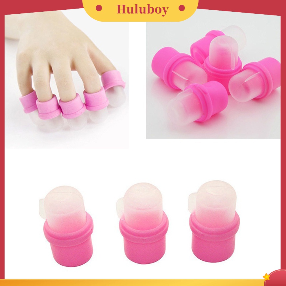 Huluboy Huluboy♡ 10 Pcs Tutup Penghapus Kutek Gel Bahan Akrilik