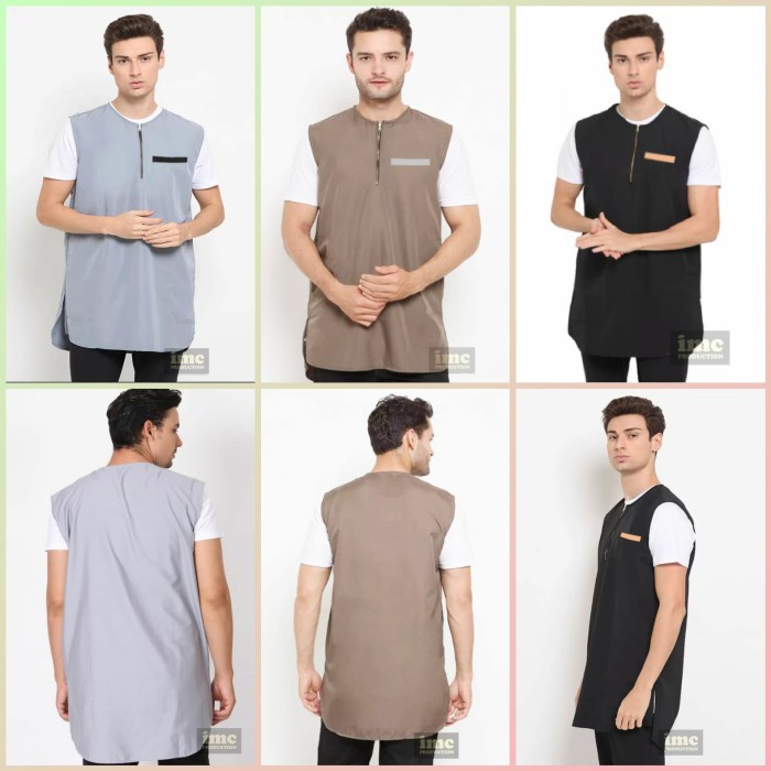 Sholat-Rompi- Rompi Sholat Pria Keren Bahan Toyobo - Hitam -Rompi-Sholat.