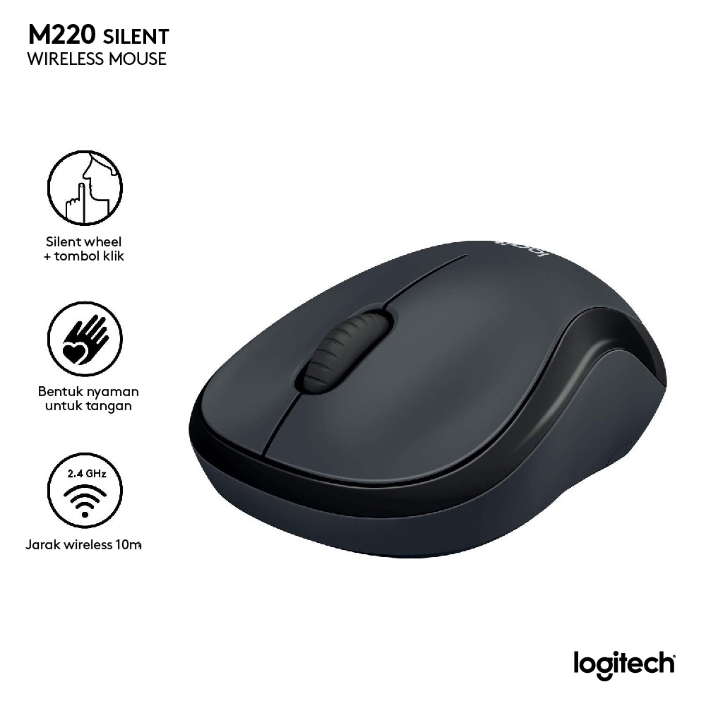 Logitech M220 Mouse Wireless Silent Click Image 5