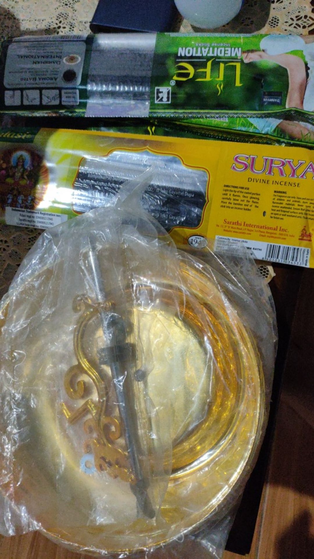 Dupa India (accessories) Tempat Dupa Lingkar Yellow