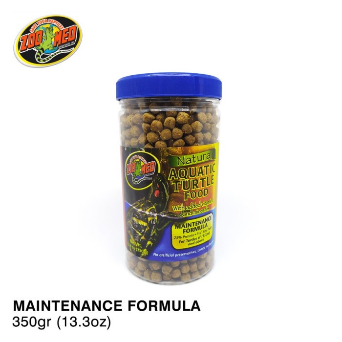 Zoomed Aquatic Turtle Food Maintenance Formula 350gr makanan kura air