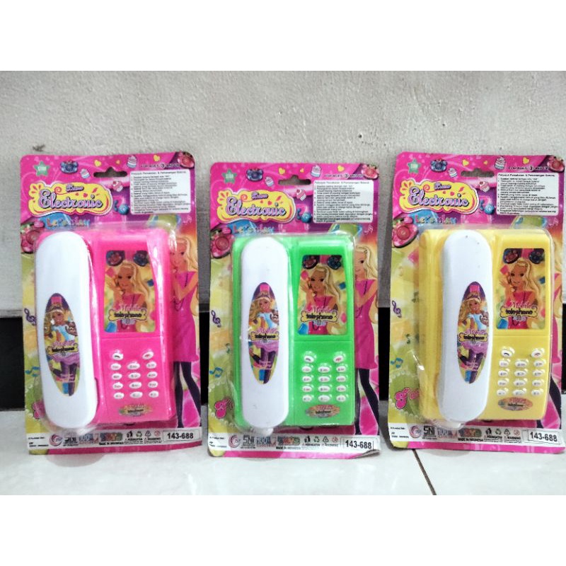 mainan telfon telfonan berbie / telfon rumah anak