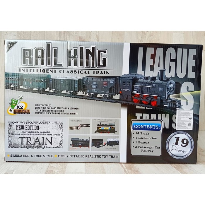 Kereta API PROMO  Mainan Anak laki-laki  Kereta Api Rail King 19pcs TL07 Track Set Kereta- Mainan Edukasi Kado Anak Cowok