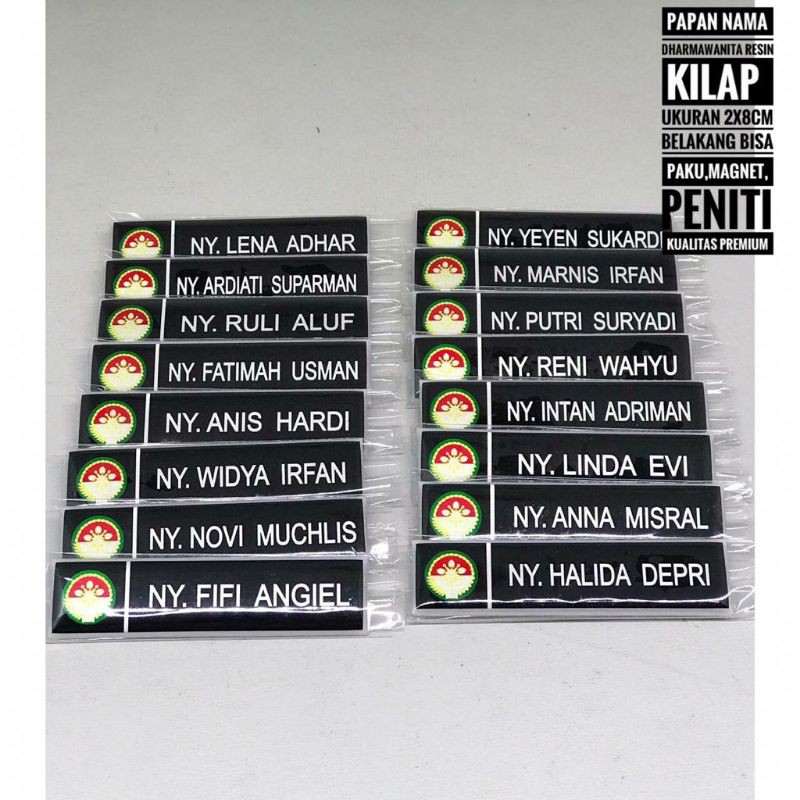 

PO PAPAN NAMA RESIN KILAP DHARMAWANITA [TDK BSA COD]