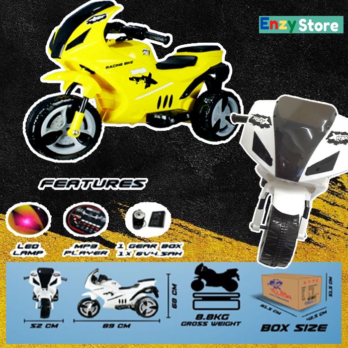 MAINAN ANAK RIDE ON MOTOR MOTORAN RODA 3 MOTOR AKI ACCU R2X YOTTA SPORT