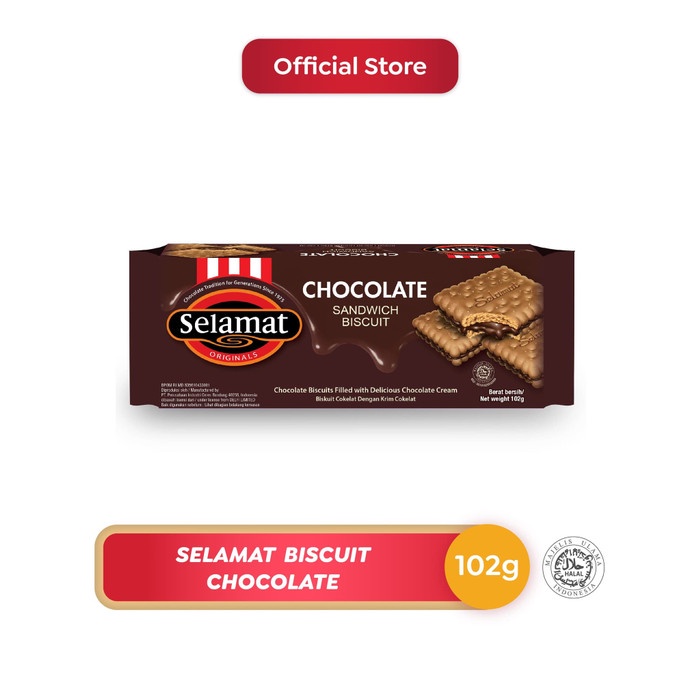 

Wafer-Biskuit- Selamat Biscuit Chocolate 102 G -Biskuit-Wafer.