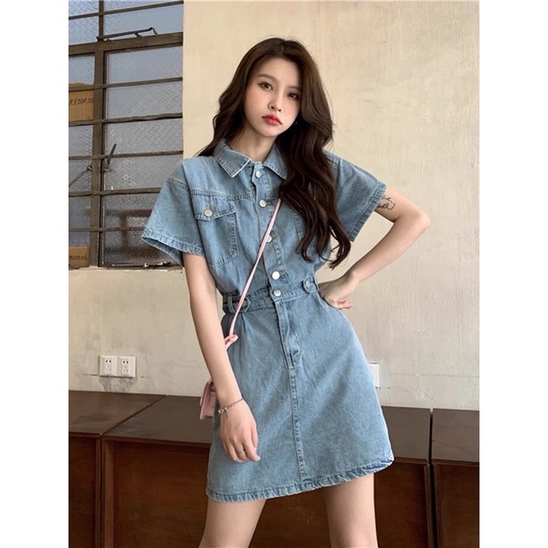 DRESS JEANS  WANITA TERUSAN CEWEK DENIM MX544