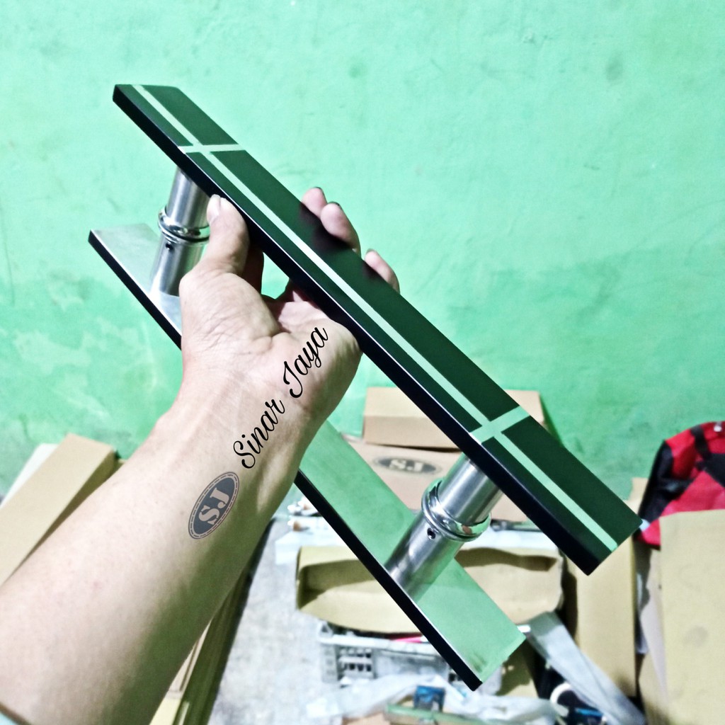 handle pintu rumah minimalis baut tembus  gagang tarikan pintu stainless