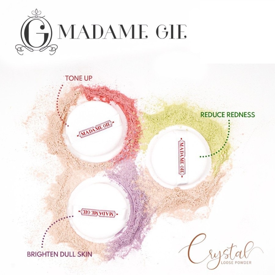 ★ BB ★ Madame Gie Crystal Loose Powder - MakeUp Bedak Tabur - 10gr