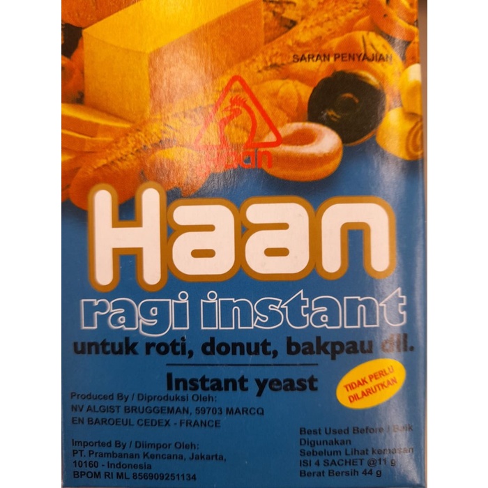 

Haan Ragi Instant Sachet / Dry Yeast 1 Box isi 4 Sachet