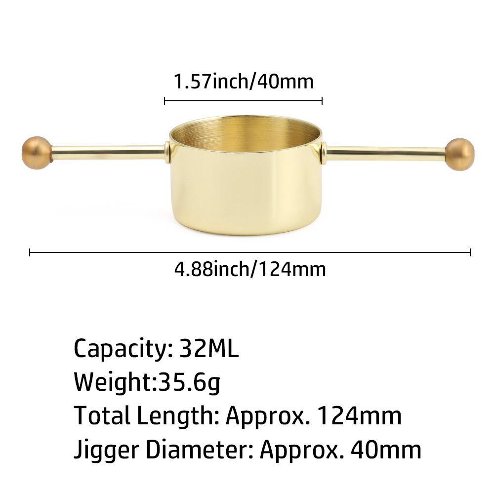 Solighter Gelas Takar Bar Aksesoris Dual Shot Gadget Dapur Barware Cocktail Mug