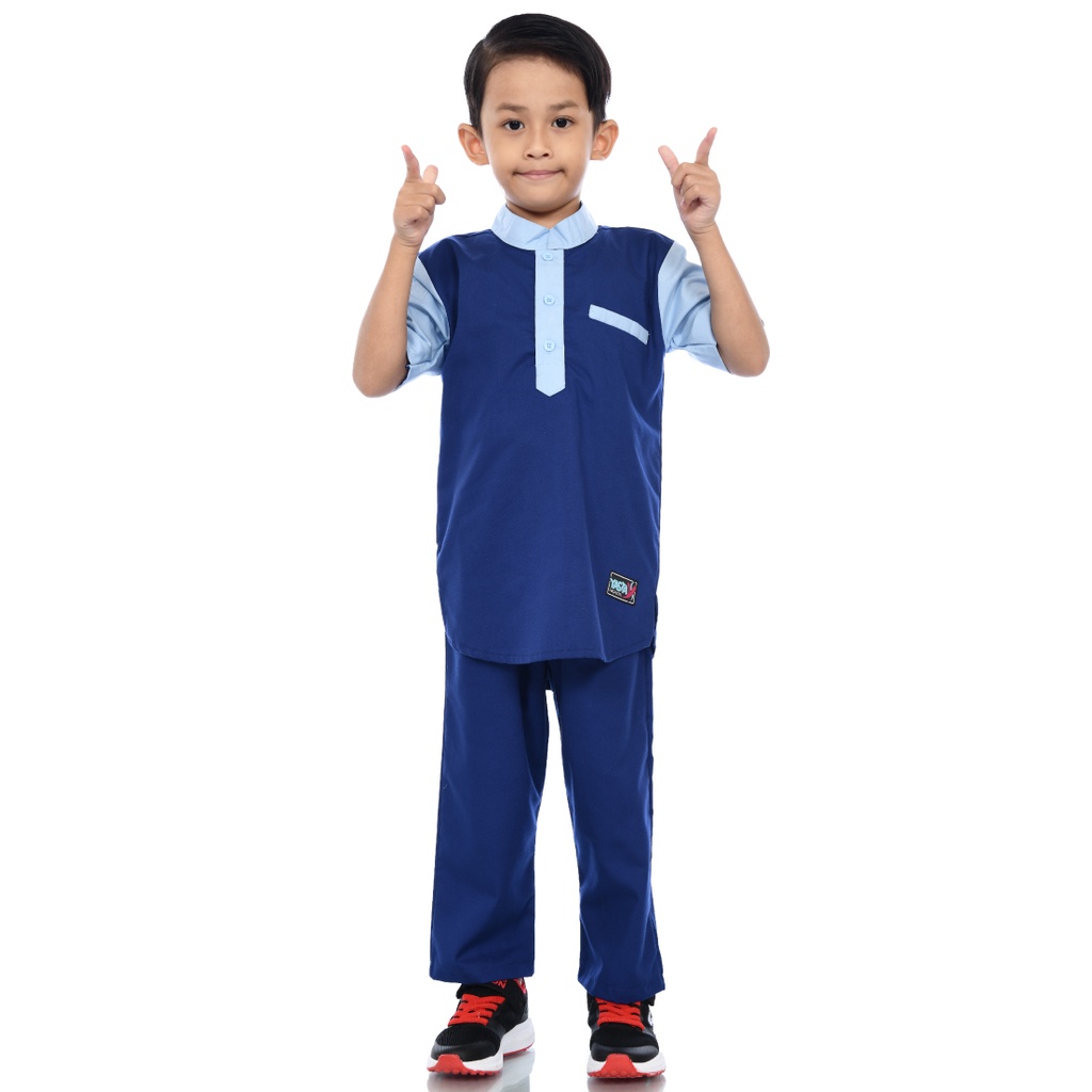 Baju Setelan Koko Anak Laki Laki Warna Biru | Yasta Fashion