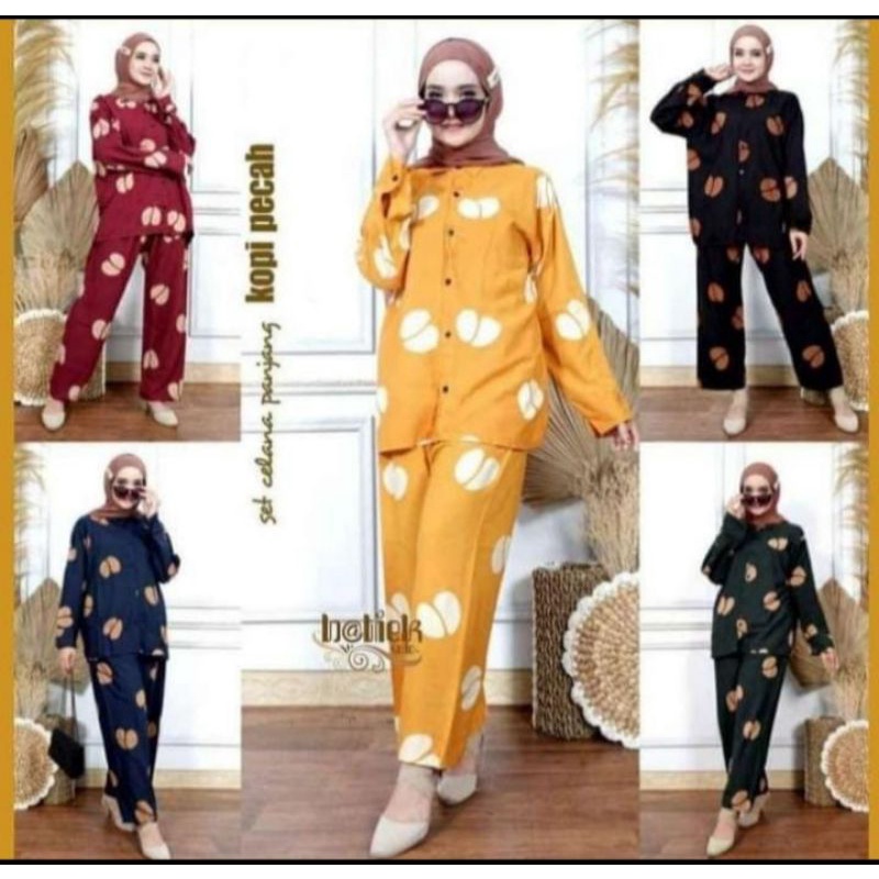 Setelan Arab Renda lengan panjang