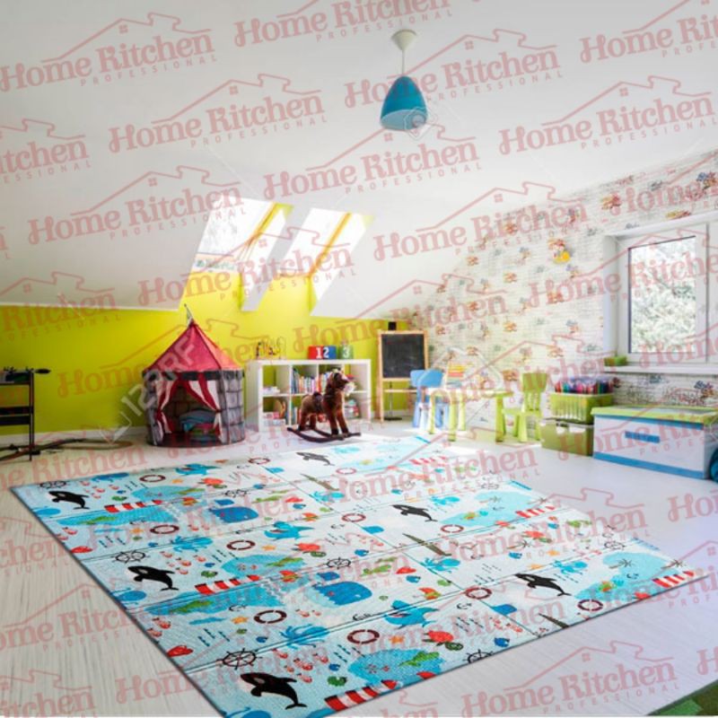 Playmat Matrass Tikar Lipat Shimano Original matras anak bayi FREE BAG 180x200 KHUSUS EKSPEDISI-UNDER THE SEA OLD