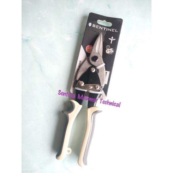 SENTINEL 10" Gunting Seng Holo Furing Lurus Baja Ringan Aviation Snip