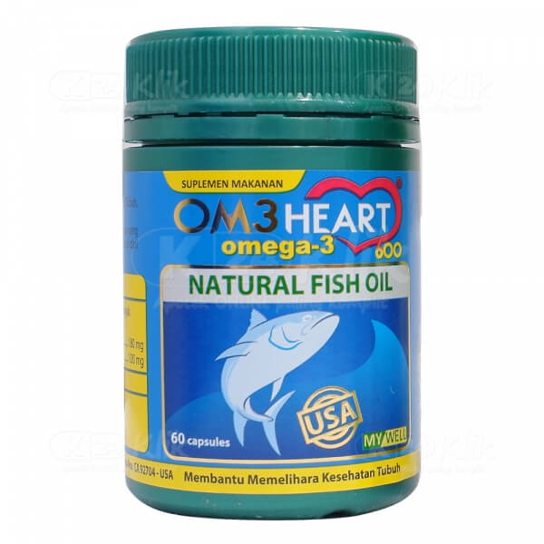 Om3heart OMEGA 3 Fish Oil 60 Kapsul ORIGINAL-BPOM