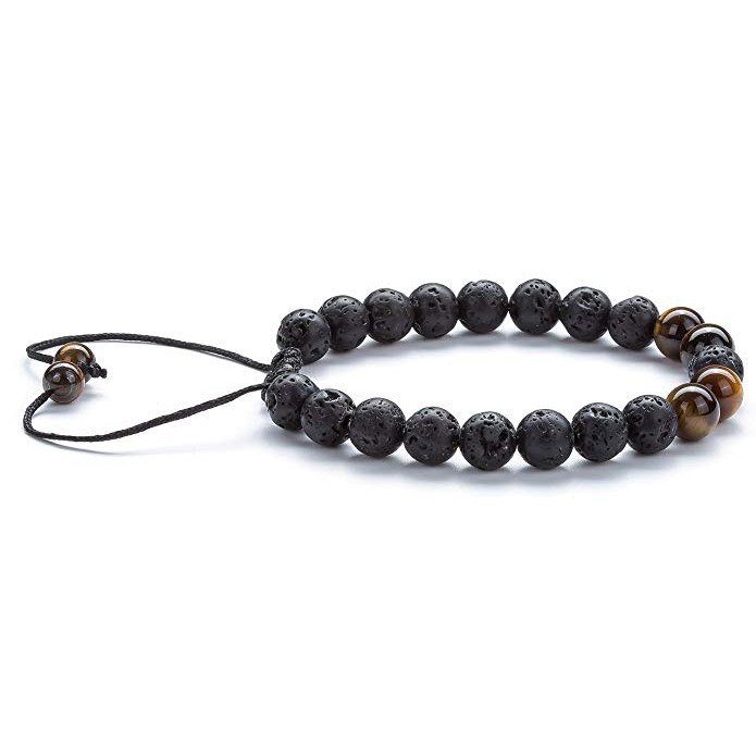 Lava Rock Essential Oil Diffuser Bracelet Braided Rope Tiger Beads Bracelet