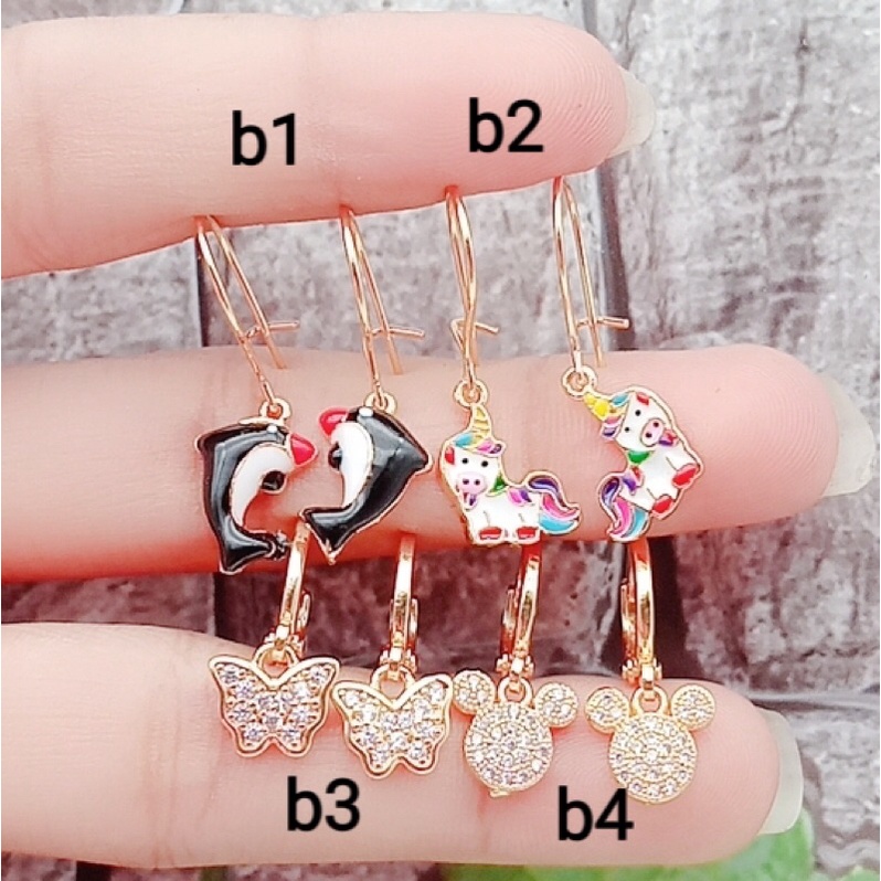 Anting anak-anak motif Micky Maus gold plated awet terbaru