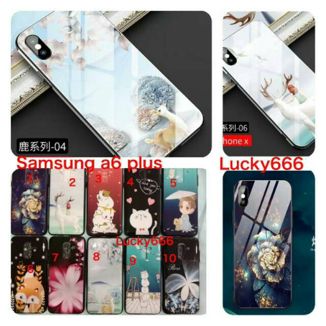 Soft case motif samsung a6 plus silikon bunga glossy samsung galaxy a6 plus a6plus a6+