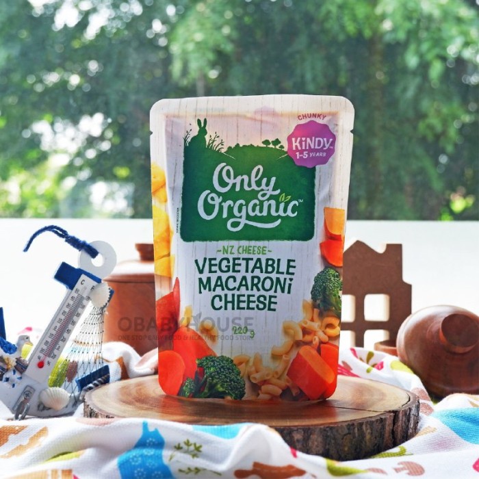 Only Organic Vegetable Macaroni Cheese Kindy 1-5 Years 220 Gr