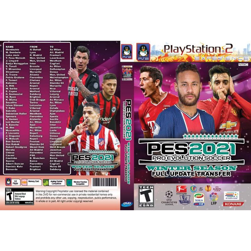 Kaset PS2 Game PES 2023 Full Transfer