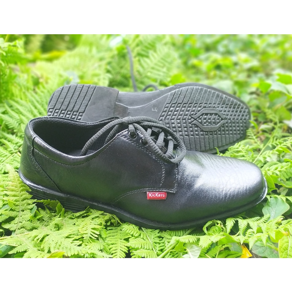 kickers - sepatu formal pria tali / sepatu pantofel pria kerja model tali bahan sintetis termurah