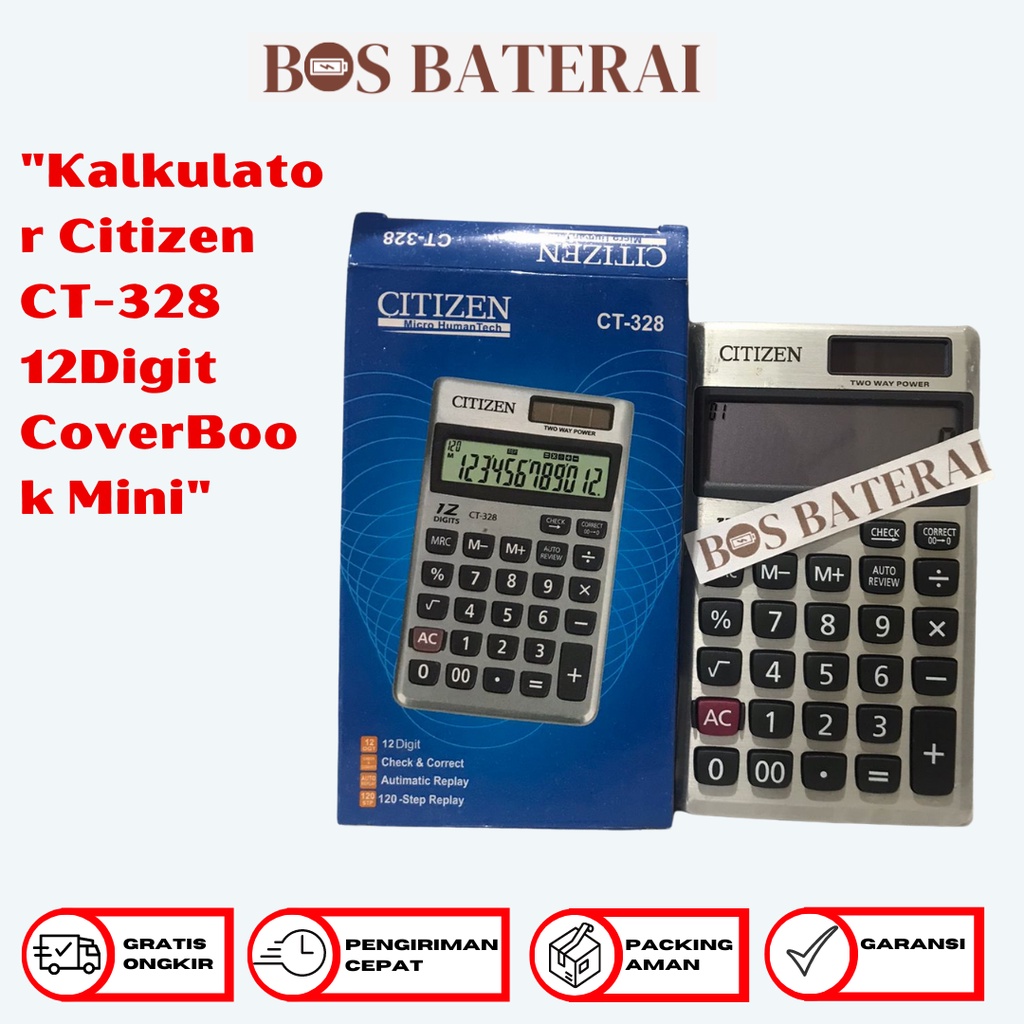 

Kalkulator Citizen CT-328 12Digit CoverBook Mini
