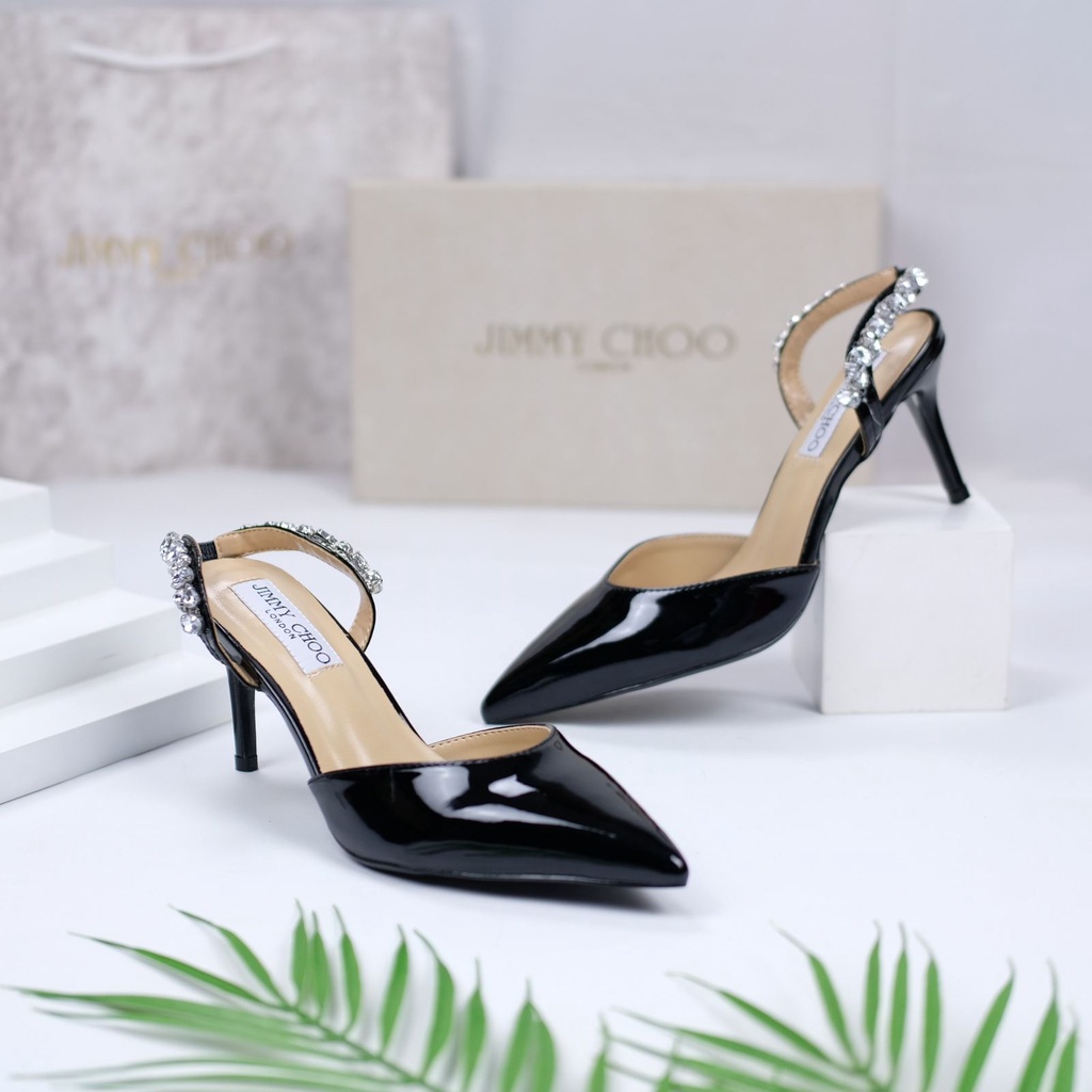 [7.7 Boombastis Sale⚡] - SEPATU WANITA HAK TINGGI JCS001 SLINGBACK DIAMOND PREMIUM IMPORT