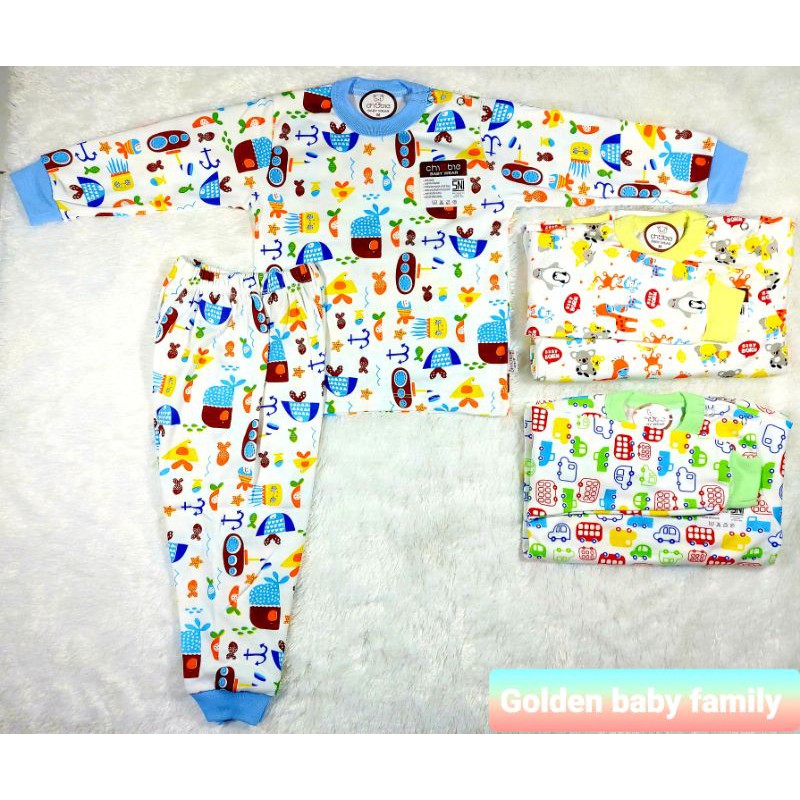 3Pcs setelan panjang oblong chubie size M -XXL mix 3 motif