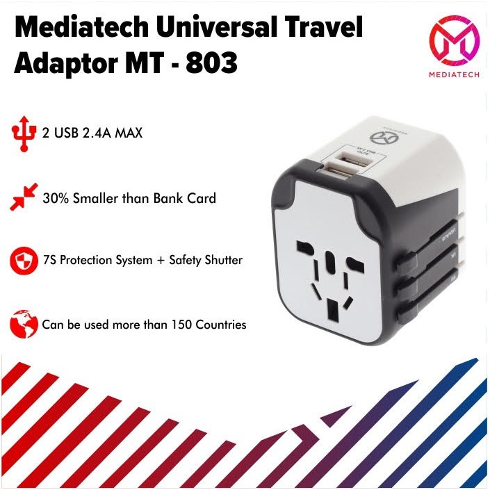Mediatech  Universal Travel Charger &amp; Adapter MT 803 - 630003