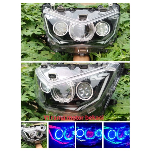 HEADLAMP ALL NEW NMAX 2020 CUSTOM PROJIE BILED AES WST BKN JPA VAHID