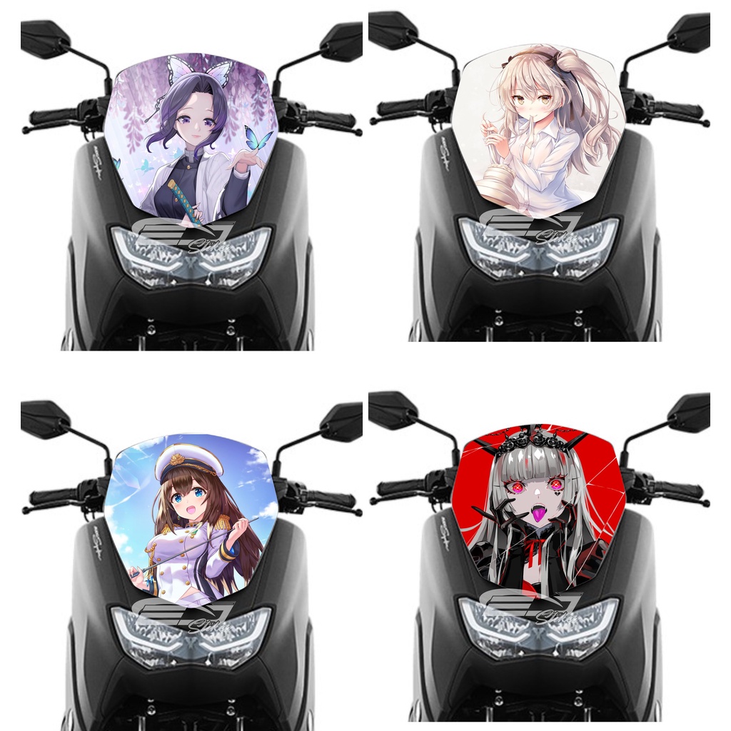 STIKER WINSHIELD VISOR PCX / STIKER MIKA DEPAN PCX / STIKER TAMENG PCX / STIKER MOTOR PCX PREETY GIR