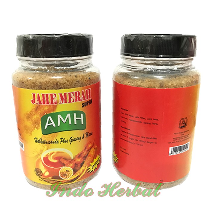 Jahe Merah Super AMH Kemasan TOPLES Isi 220 gram | Habbatussauda Plus Ginseng&Madu
