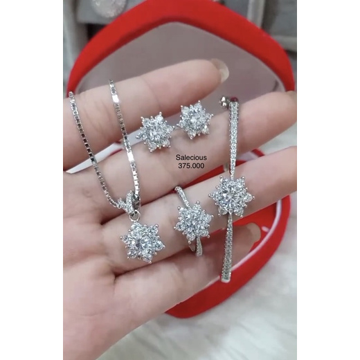 set replika berlian batu zircon italy