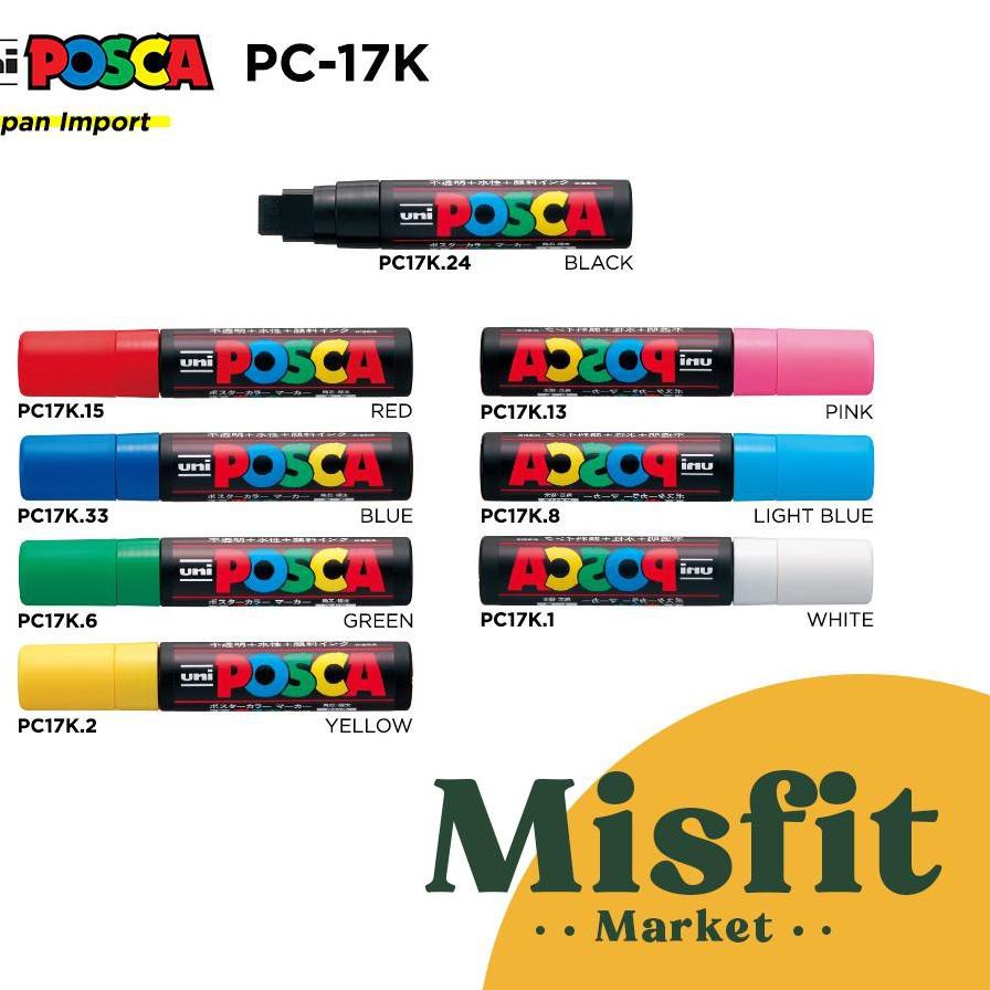 

Berkualitas! POSCA PC-17K Extra Broad Tip 15mm Paint Marker .,