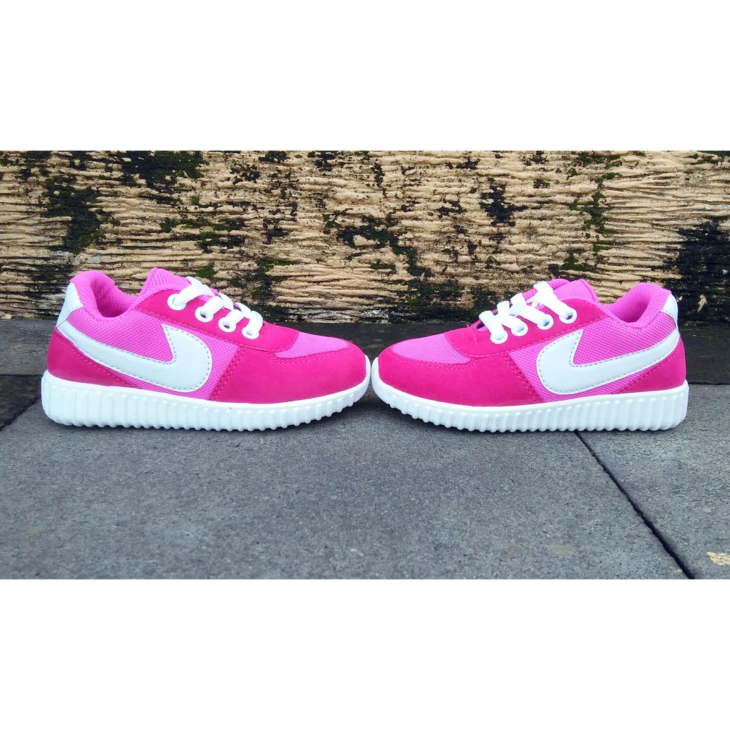 Sneakers Anak Lashelin Sepatu Kets Sepatu Sport Anak - Pink