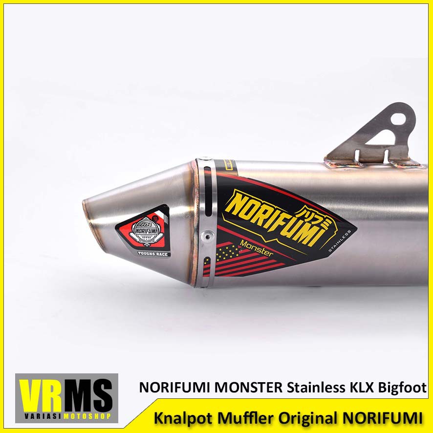 Knalpot Muffler Original NORIFUMI MONSTER Stainless KLX Bigfoot