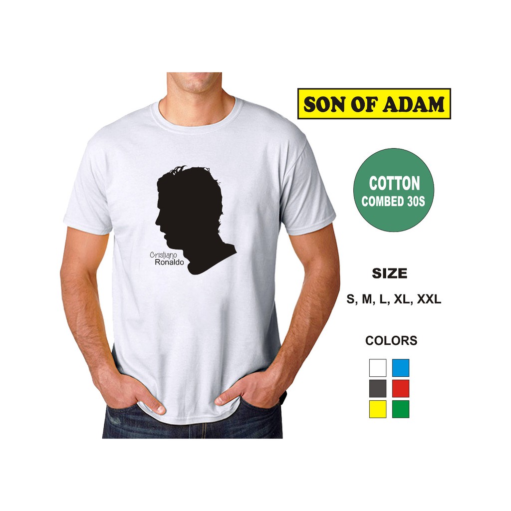 BAJU KAOS PRIA DESAIN CHRISTIANO RONALDO SABLON PRINTING TERMURAH