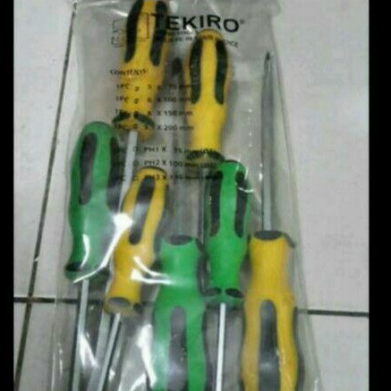 tekiro TG 0956 obeng ketok 7 pcs TPR go thru set 7pcsTG0956