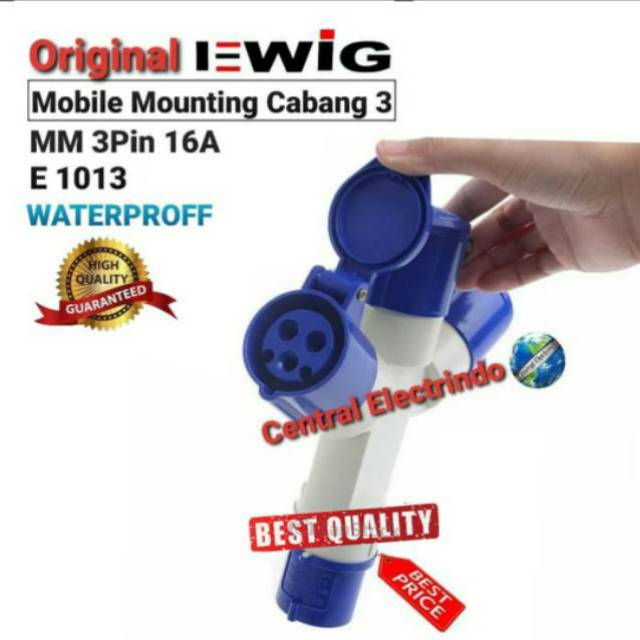 Mobile Mounting Coupler Cabang 3 3Pin 16A (E1013) EWIG.