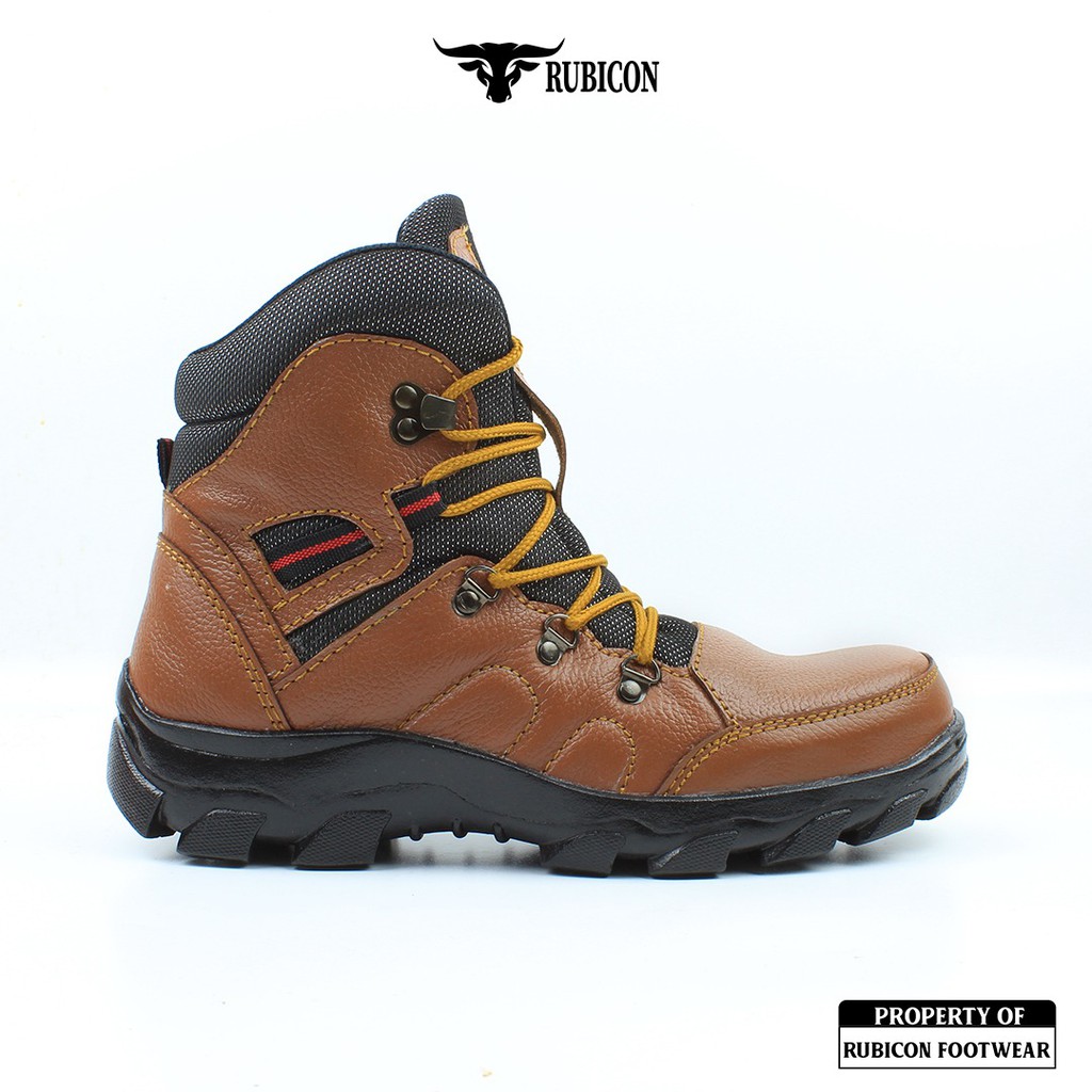 SEPATU SAFETY PRIA KULIT ASLI SEPATU BOOTS UJUNG BESI X ZOOM SEPATU GUNUNG TOURING TERMURAH