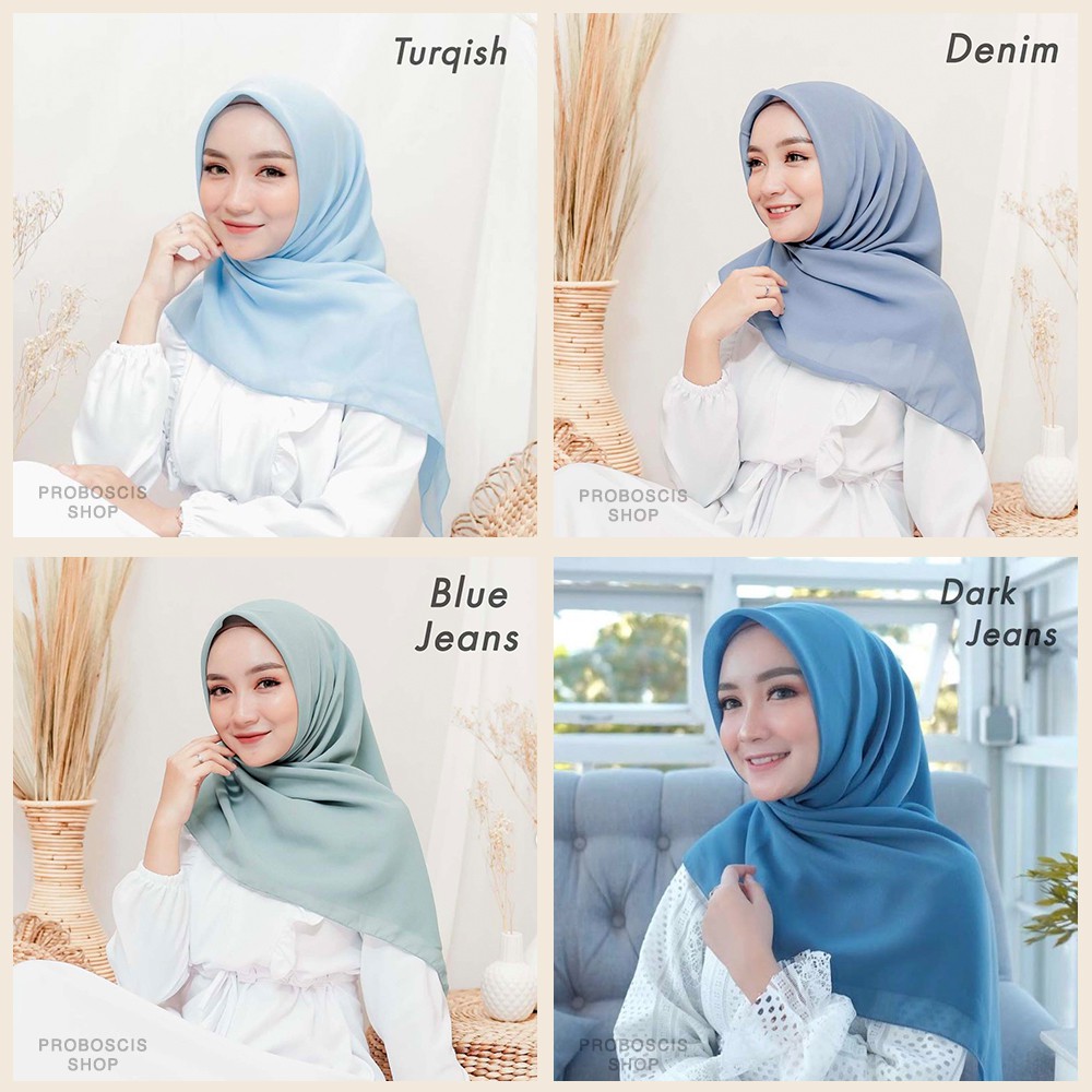 Bella Square Jilbab | Hijab Segiempat | Warna Part 2-3