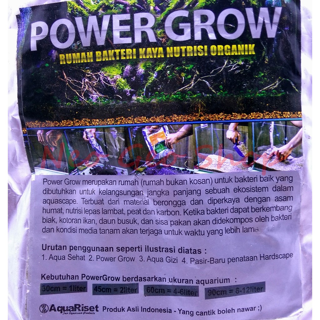 powergrow power grow rumah bakteri aquascape