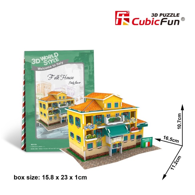 [MURAH] Cubic Fun 3D Puzzle World Style 🇮🇹 Italy Folk House