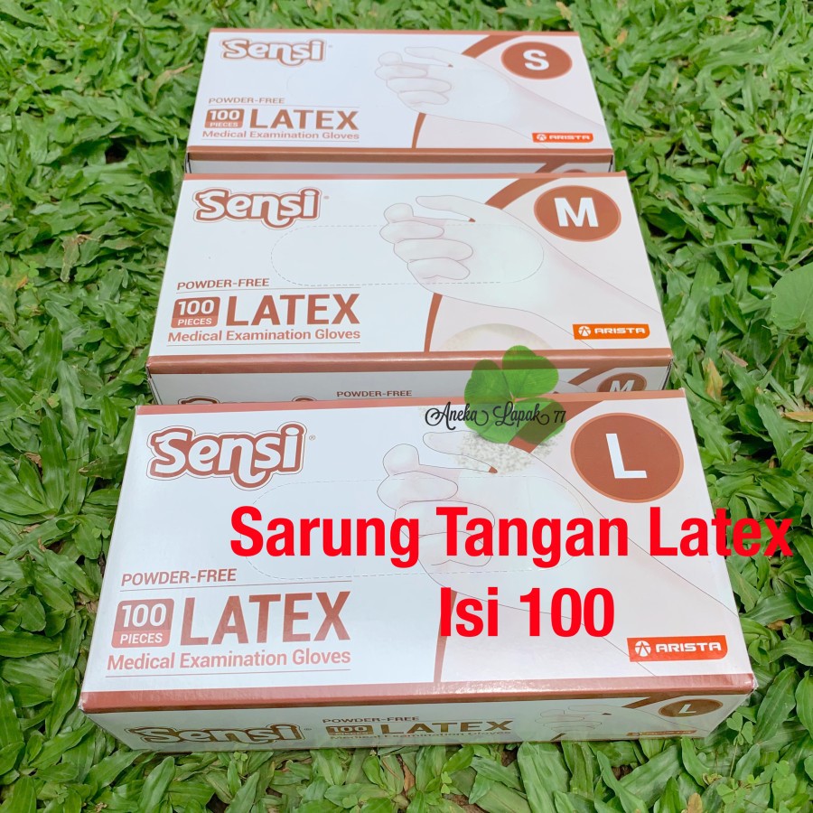 Sarung Tangan LATEX Sensi Medis isi 40pcs / 60 pcs / 100 pcs