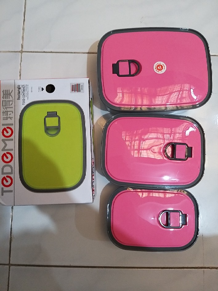 Joylife Lunch Box Tedemei 3pcs Stainless Steel Tempat Makan Food Container