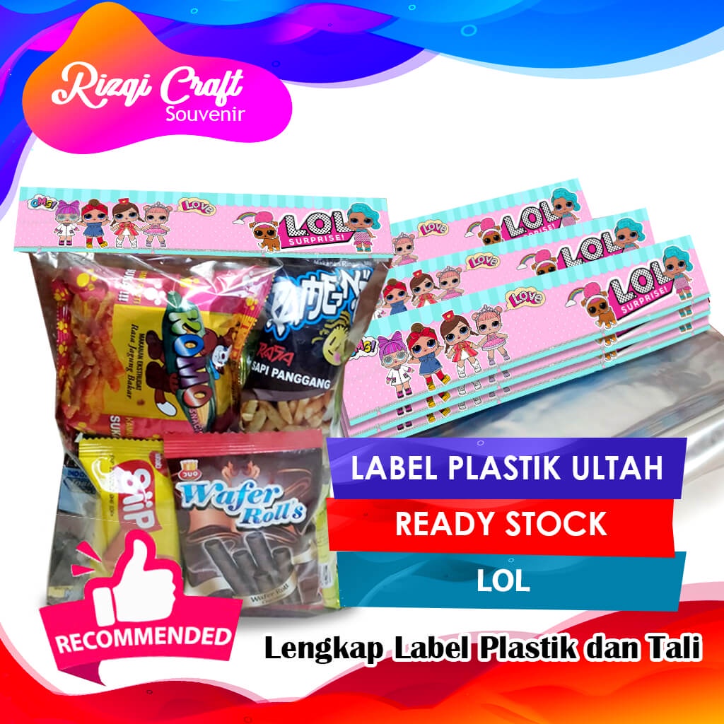 

[Ready] LOL Tas Label Snack Plastik Ulang Tahun