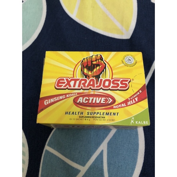 EXTRA JOSS Minuman Bubuk Suplemen 1 box isi 12 sachet