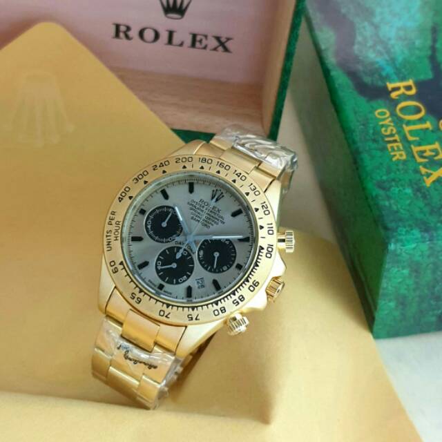 JAM TANGAN PRIA ROLEX DAYTONA SEMI SUPER CHRONO ACTIVE FREE BOX ROLEX HIJAU